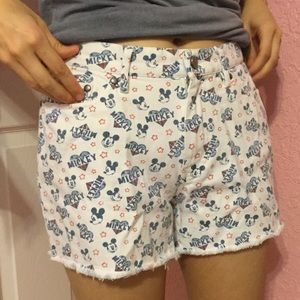 Disney Shorts | Mickey Mouse Shorts Fits Womens Size 4 | Poshmark